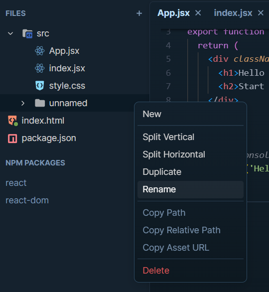 Rename the new folder to Components