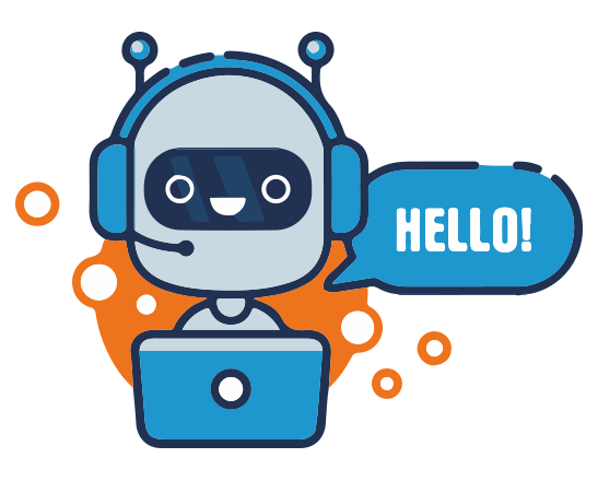 image of a robot saying hi