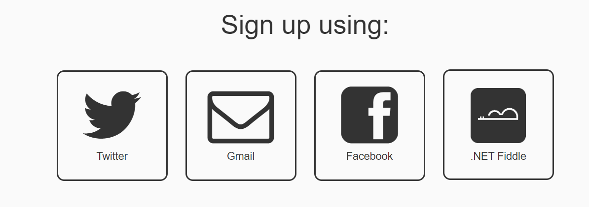 .NET Fiddle sign up form