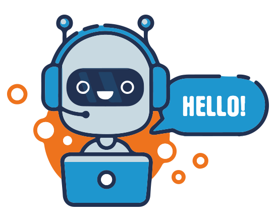 imagen de un robot saludando