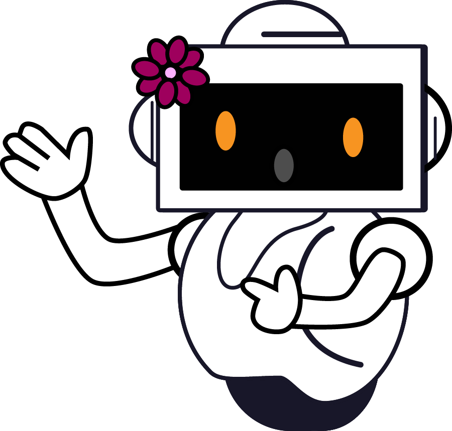 Ilustración de un personaje sorprendido aprendiendo sobre chatbots