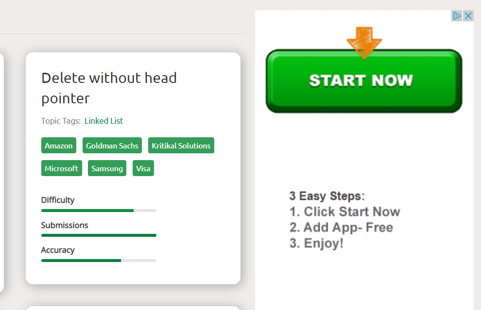 Un ejemplo de malvertisement