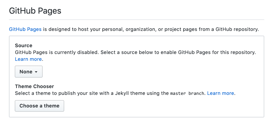 Seccion de paginas en github