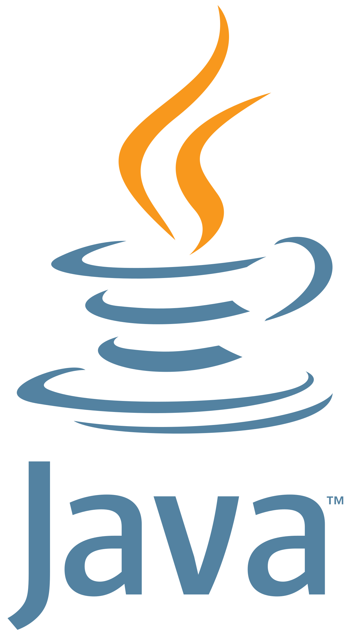 Java Logo of steaming coffee cup with Java written below