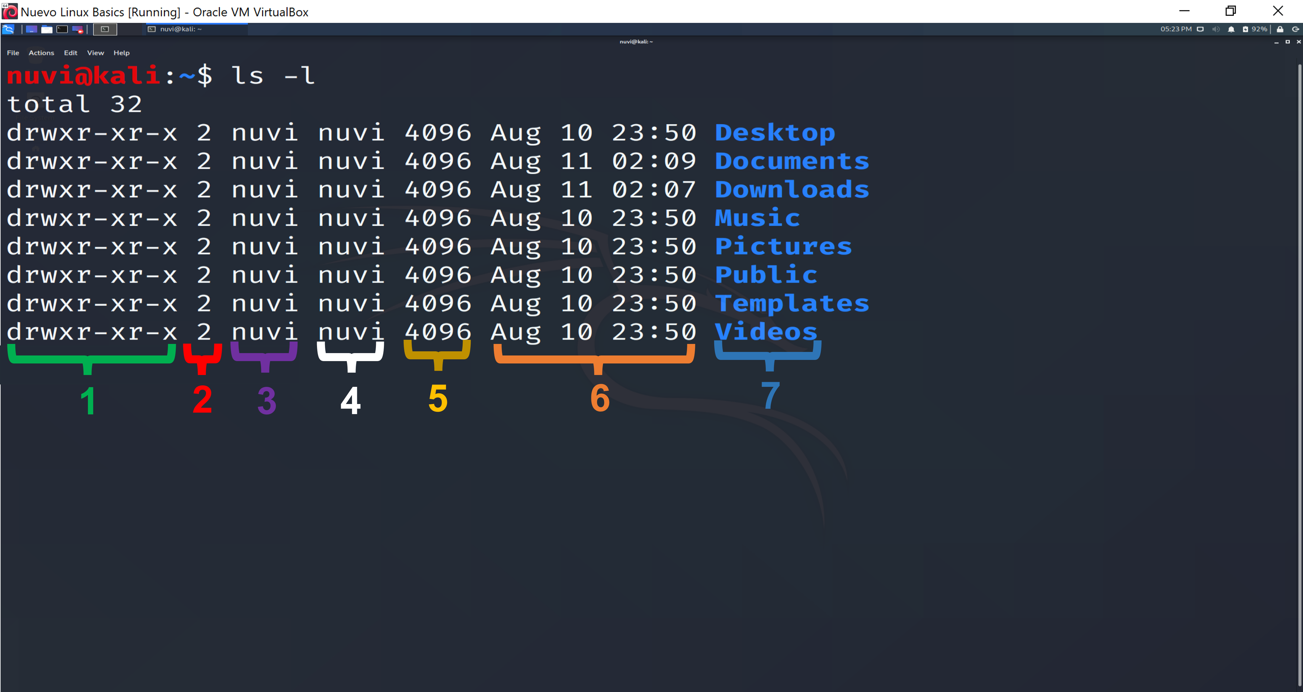 ls -l command explained