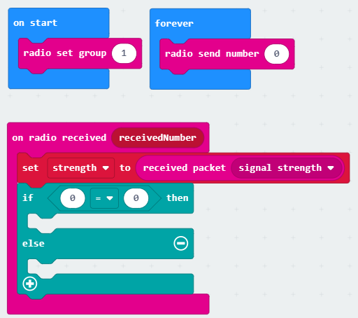 Workspace with if/then/else statement added to event block