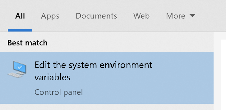 Editar variáveis de ambiente do sistema