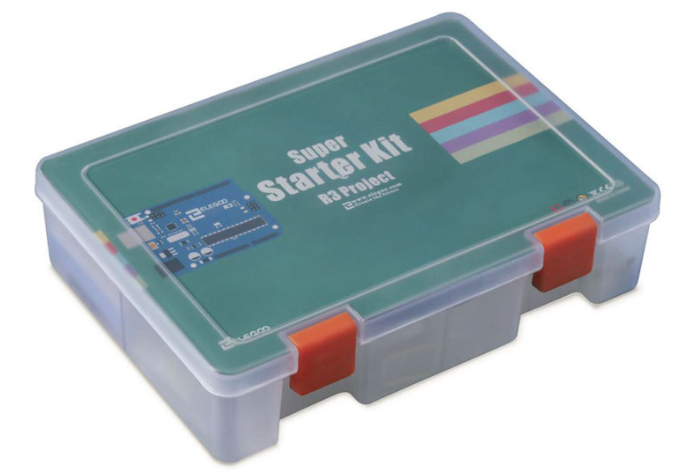 Alt Text: Foto de um Elegoo UNO Kit para iniciantes