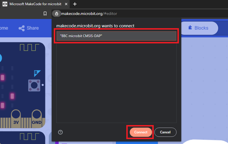 Lista de dispositivos conectados do navegador