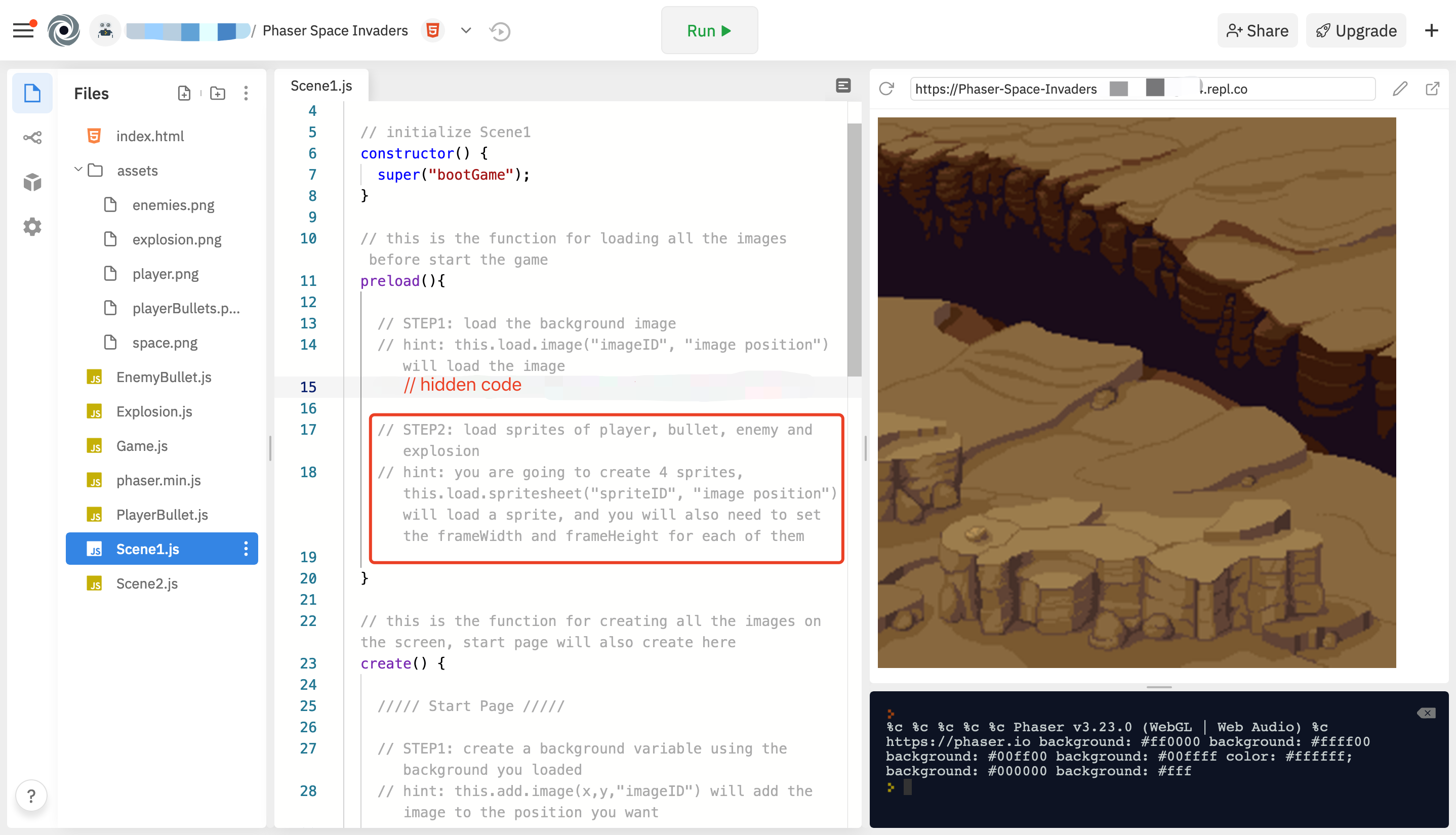 background player ship step2