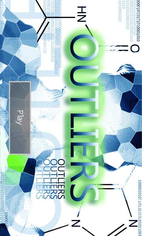 Tela de título do jogo Outliers