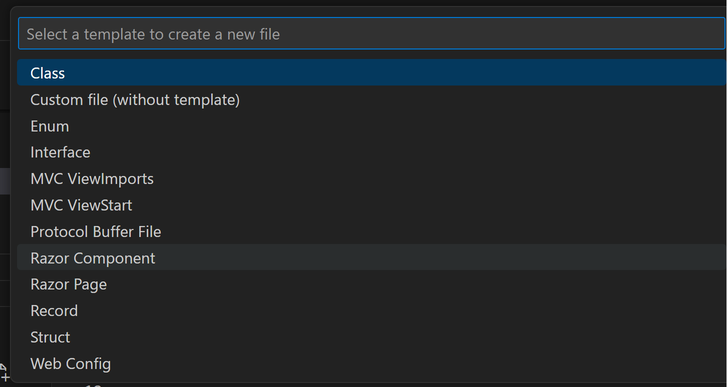 Captura de tela do comando para criar novo arquivo