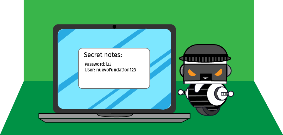 Ilustração de notas secretas representando ameaças cibernéticas ocultas