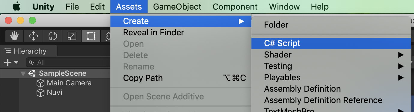 Criando um Script C#