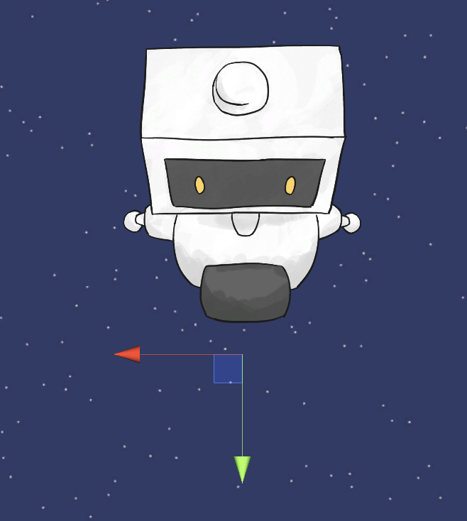 Reposicione e gire o spawn Transform de projétil para que fique na frente do Nuvi