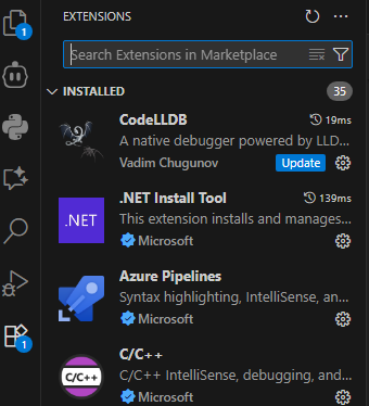 Extensions view icon