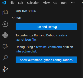 Run and Debug icon